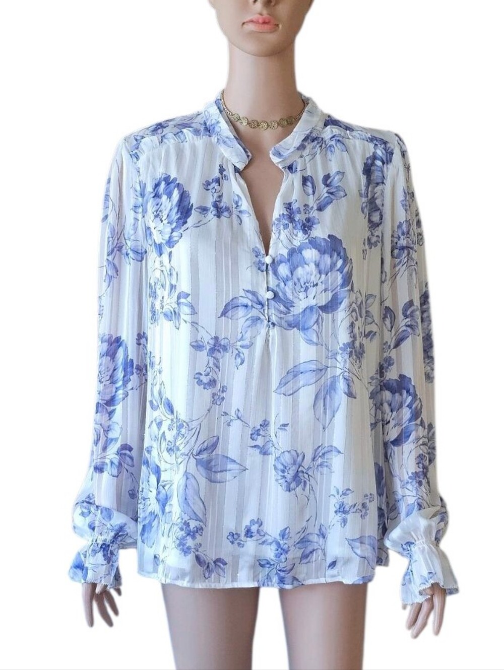 NWOT Haver & Blair London Printed Blouse